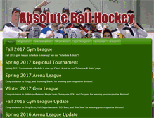 Tablet Screenshot of absoluteballhockey.com